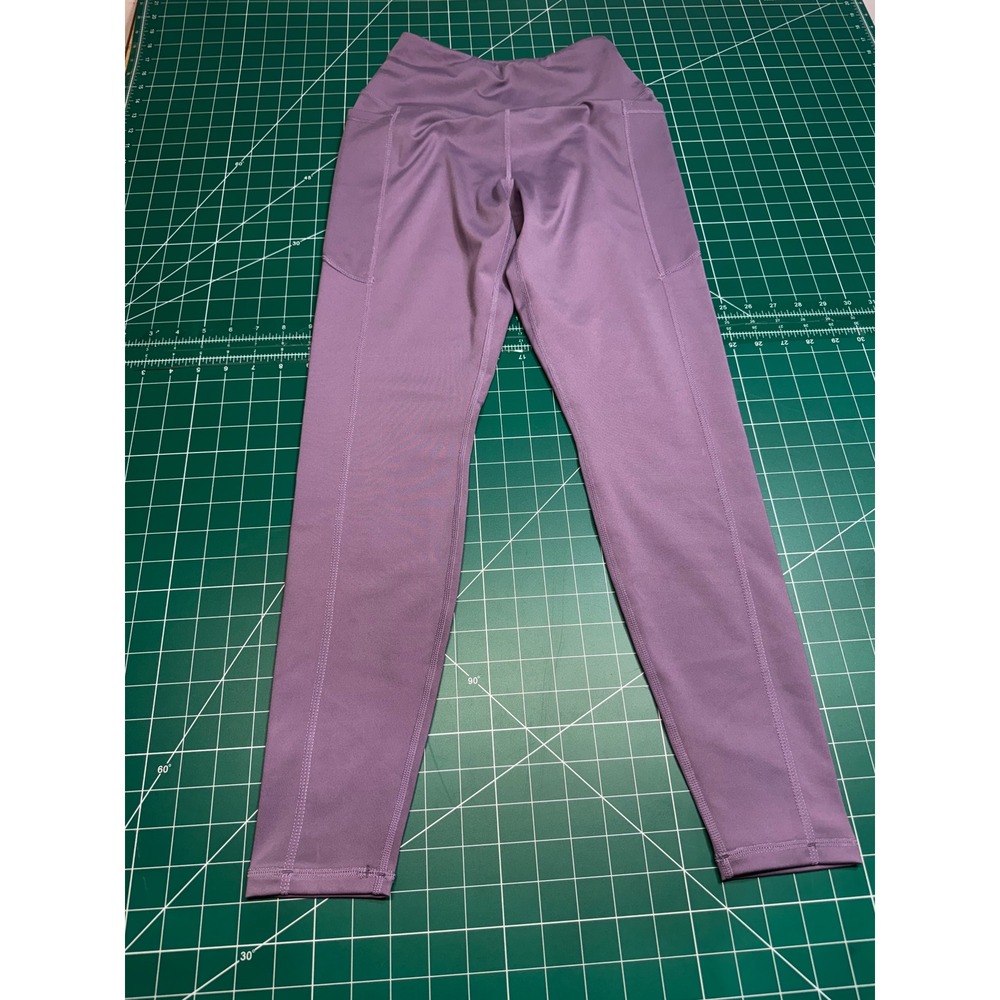 Women Purple High Waisted Athletic Leggings with Pockets Size Small Yoga Gym
